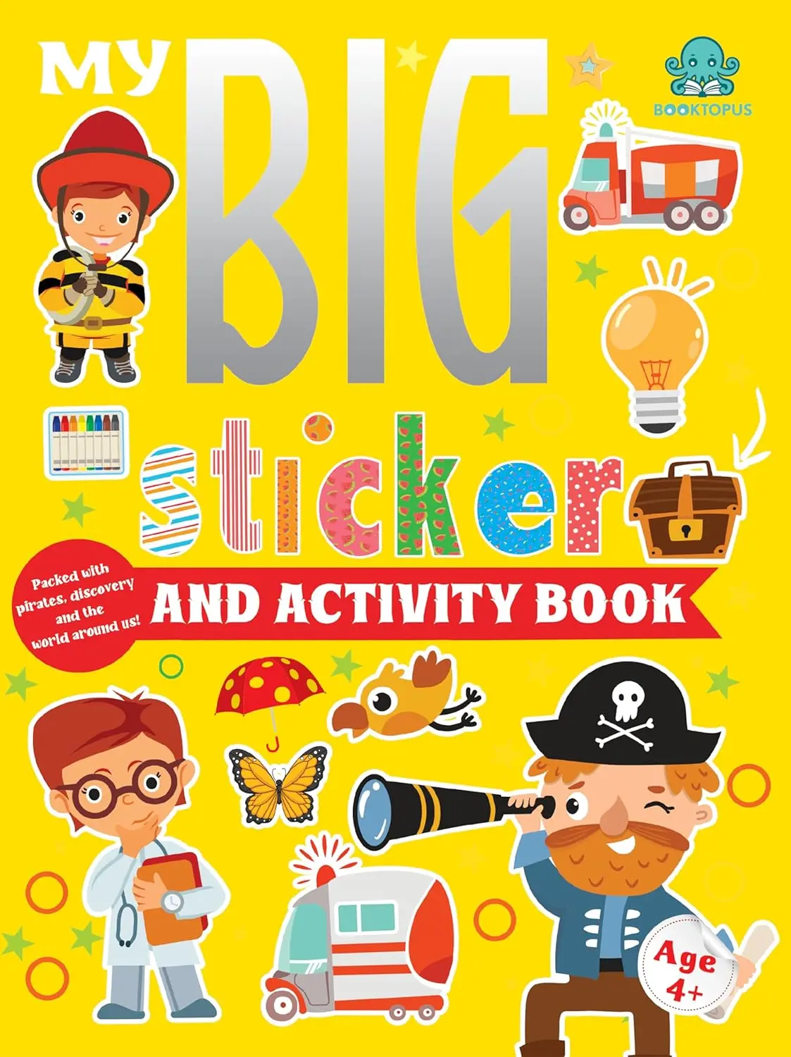 Booktopus My Big Sticker And Activity Book 4 For Kids Ages 4+ 1