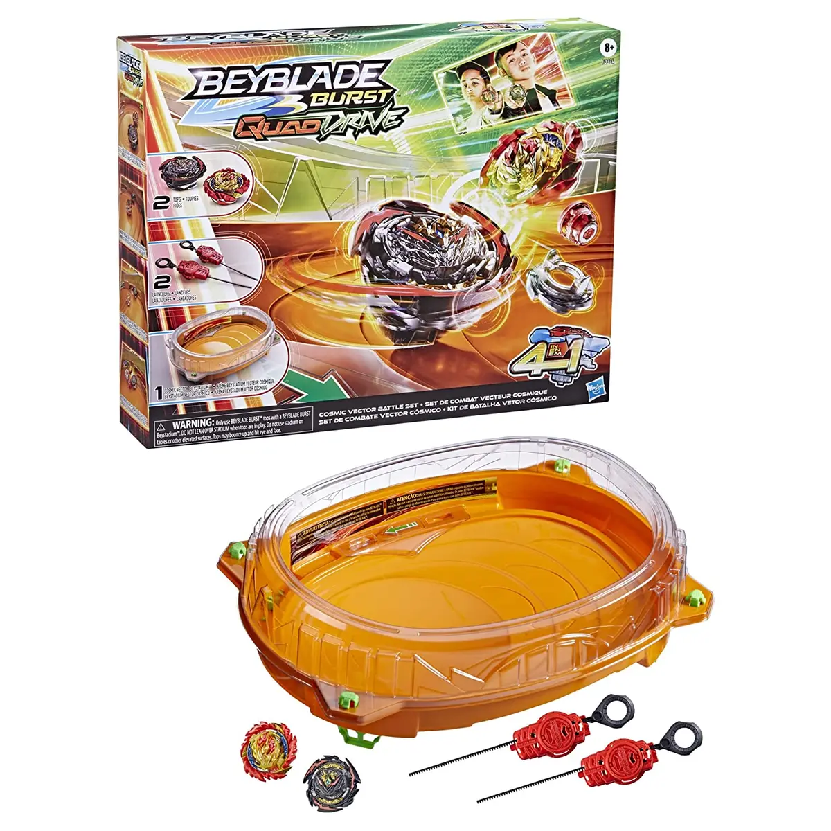 Beyblade Burst Quaddrive Cosmic Vector Battle Set With Beystadium, 2 Battling Top Toys And 2 Launchers For Ages 8 And Up 1