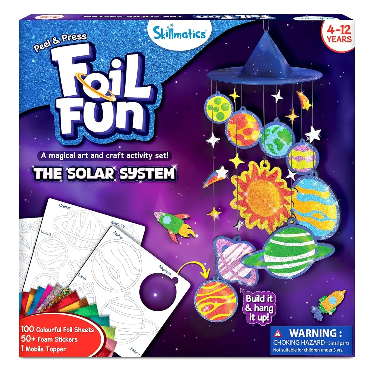 Skillmatics Foil Fun - Solar System Space Art & Craft Kit Mess-Free Art Kit For Ages 4+ 1