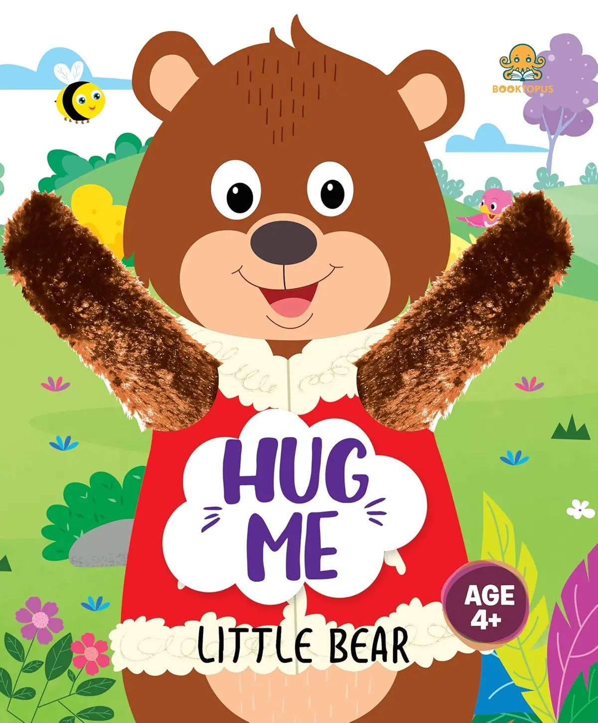 Booktopus Hug Me Hand Puppet Board Book - Little Bear Interactive Bedtime Story With Soft Arms - Early Learning Books For Kids 4+ 1