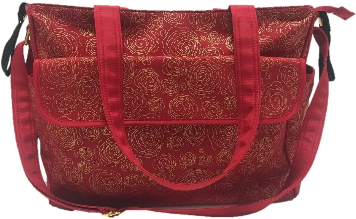 Summer Infant Messenger Diaper Bags Red Gold Swirl - Diaper Bags For Ages 0-24 Months 1