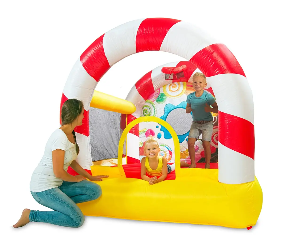 Plum Candy Bouncer With Inflator & Storage Bag For Kids Ages 3-10 Years 1