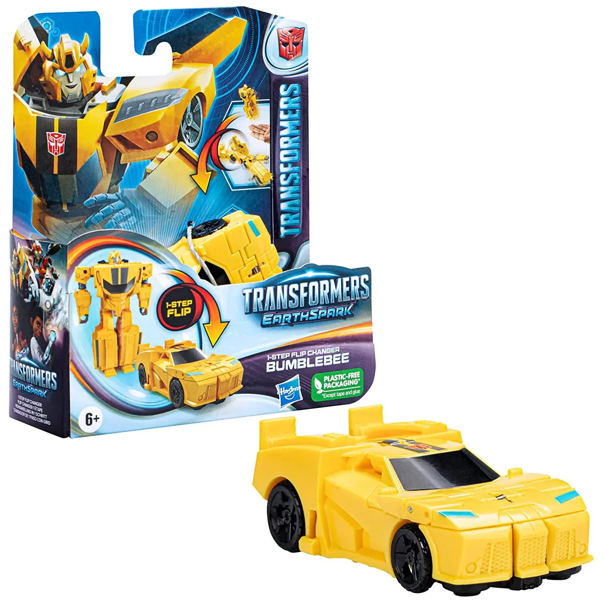 Transformers Earthspark 1-Step Flip Changer 4 Inch Bumblebee Action Figure Ages 6 Years And Up 1