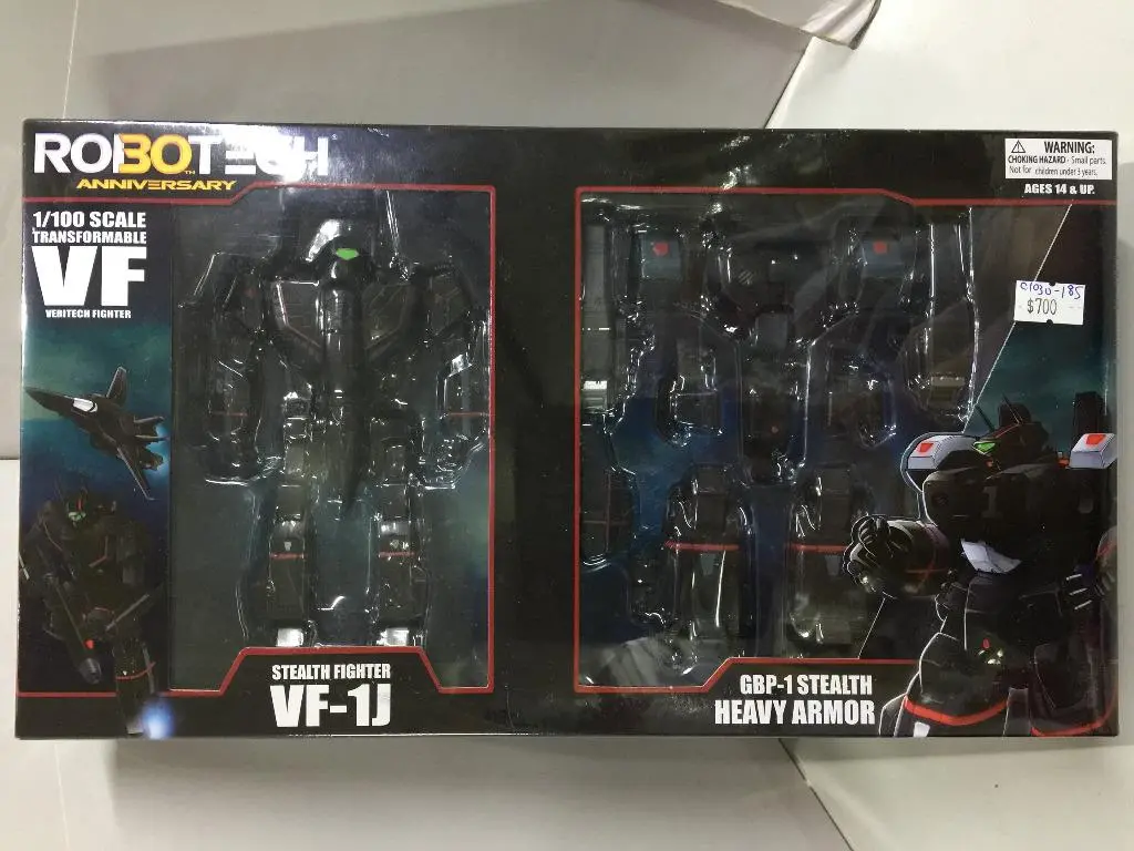 Toynami Robotech Transformable 1/100 Vf-1J Stealth Fighter Gbp-1 Stealth Heavy Armor 30 Anniversary (C1030-185) 1