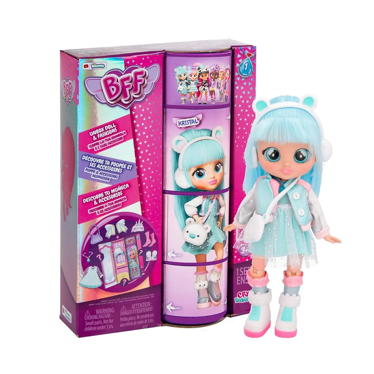 Cry Babies Bff Kristal Fashion Doll With Surprises Including Outfit And Accessories For Ages 3 And Up 1