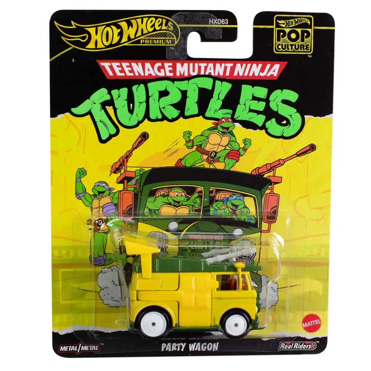 Hot Wheels 1:64 Scale Premium Tmnt Party Wagon Toy Car For Ages 4+ 1