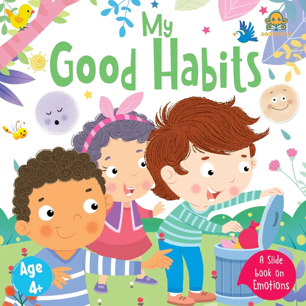 Booktopus Slide And Learn Board Book - My Good Habits Emotional Learning Book - Interactive Books For Kids 4+ 1
