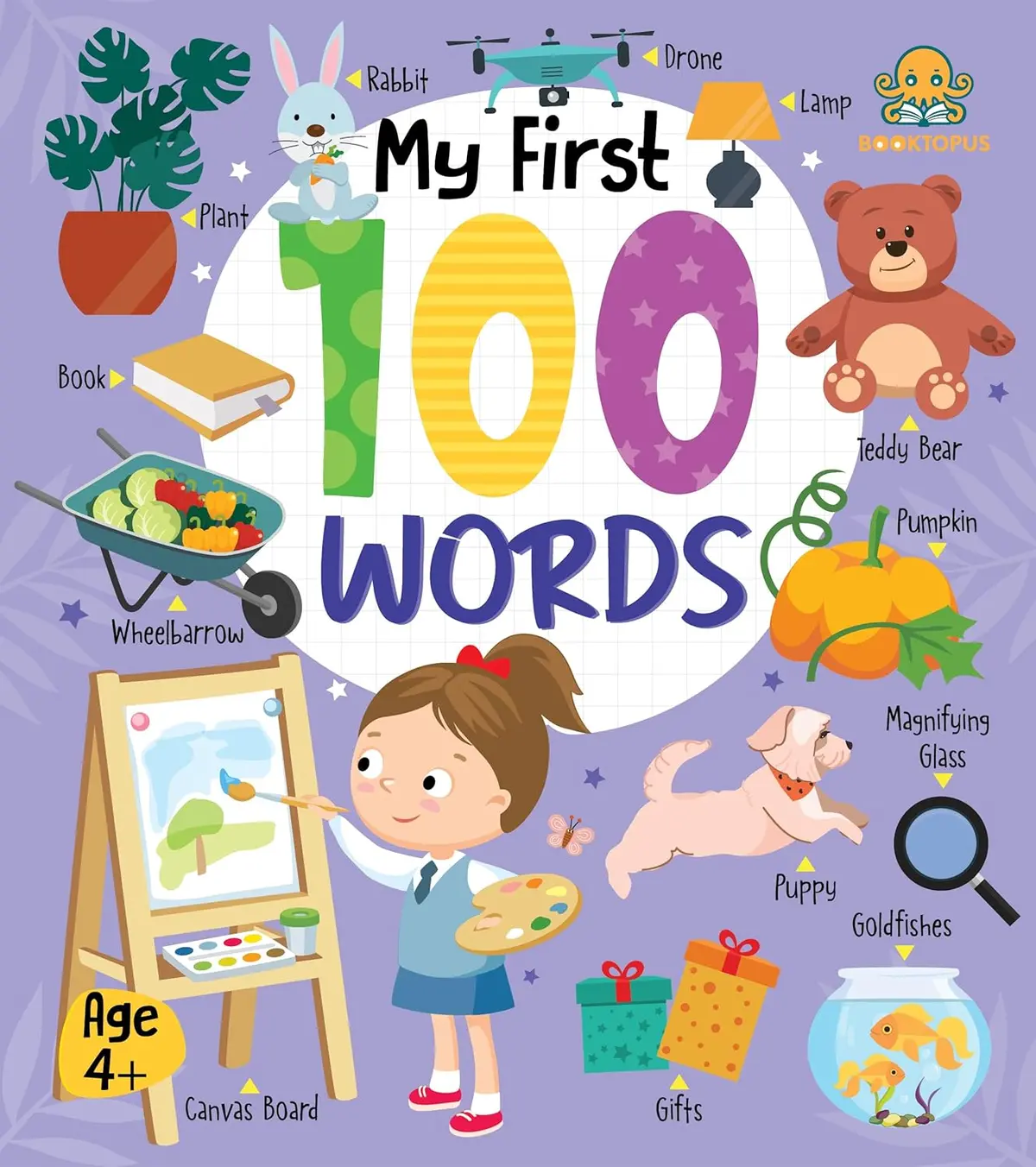 Booktopus Board Book - My First 100 Words - Early Learning Picture Books For For Kids 4+ 1