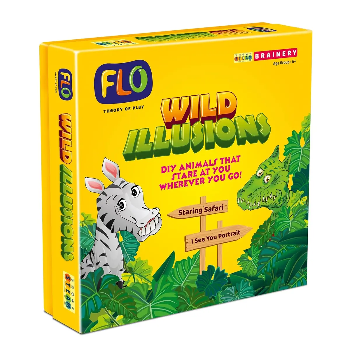 Flo Toys Steam Diy 3D Wild Animals And Birds Illusions Stem Activity Kit For Kids 6+ 1