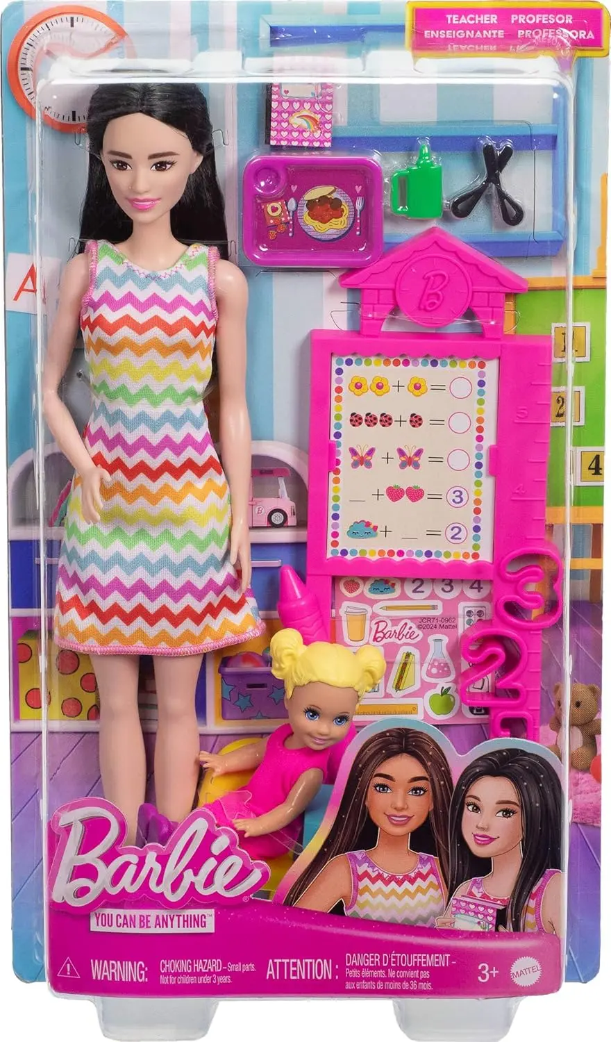 Barbie Teacher Doll With Blonde Fashion Doll, 1 Toddler Doll, & Teaching Accessories For Kids Ages 3+ 2