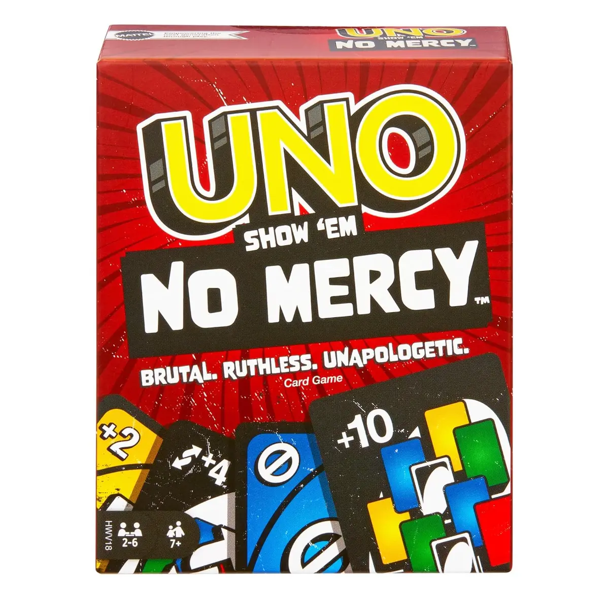Mattel Games Uno Show ‘Em No Mercy Card Game For Kids, Adults & Family Parties And Travel With Extra Cards, Special Rules And Tougher Penalties 1