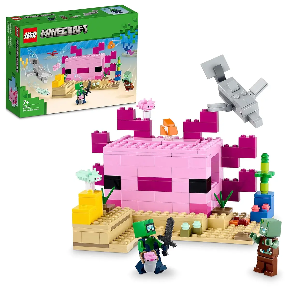 Lego Minecraft The Axolotl House Building Kit For Ages 7+ 1