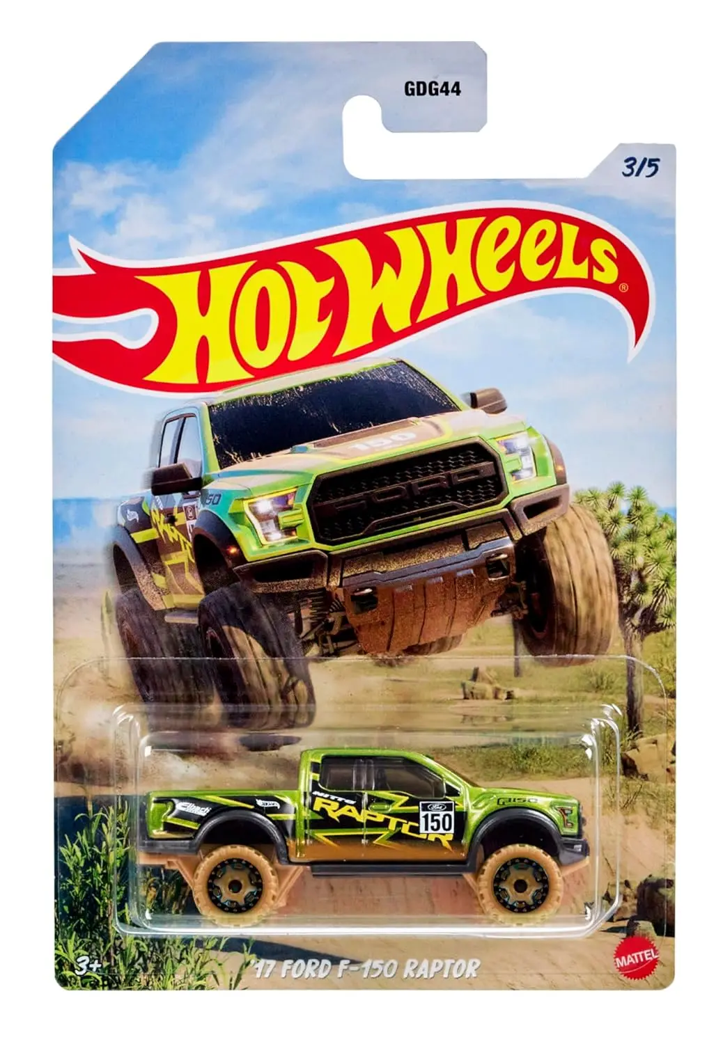 Hot Wheels Desert Rally Racing Series 17 Ford F-150 Raptor 1:64 Scale Car For Collectors 1