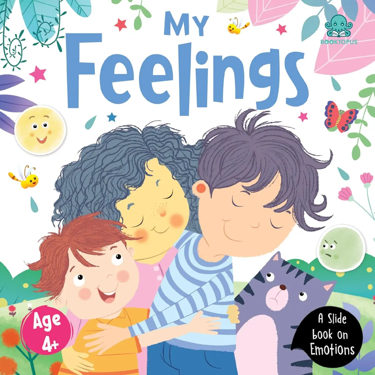 Booktopus Slide And Learn Board Book - My Feelings Emotional Learning Book - Interactive Books For Kids 4+ 1