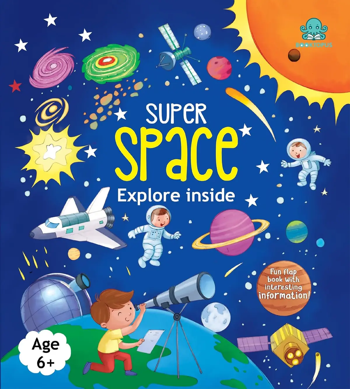 Booktopus Lift-The-Flap Learning Book - Explore The Outer Space Knowledge Book For Kids - Interactive Learning Books 6+ 1