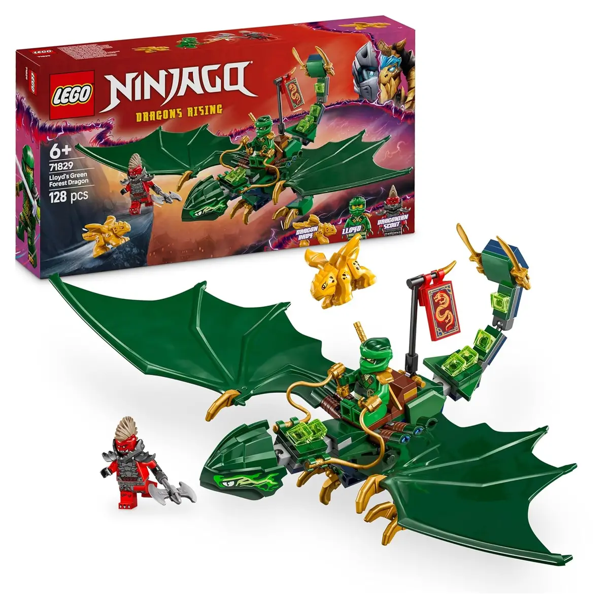 Lego Ninjago Lloyd’S Green Forest Dragon Building Kit For Ages 6+ 1