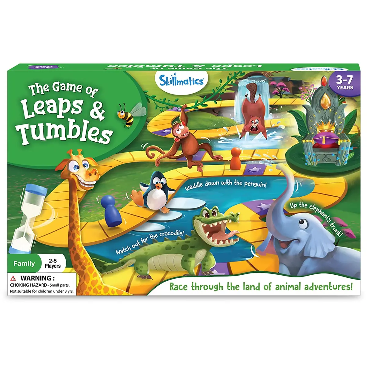 Skillmatics Leaps & Tumbles Race Through The Land Of Animal Adventures Classic Board Game For Ages 3-7 Years 1