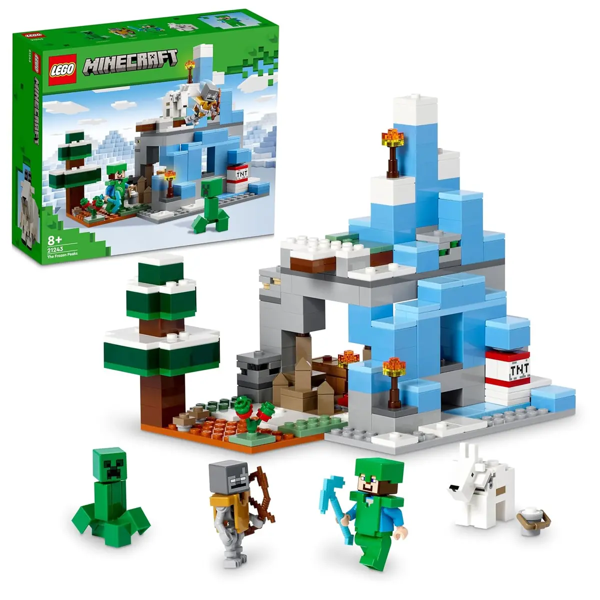 Lego Minecraft The Frozen Peaks Building Kit For Ages 8+ 1