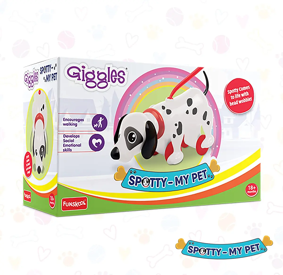 Funskool Giggles Spotty My Pet Pull Along Toy For Kids Ages 18 Months & Above 1