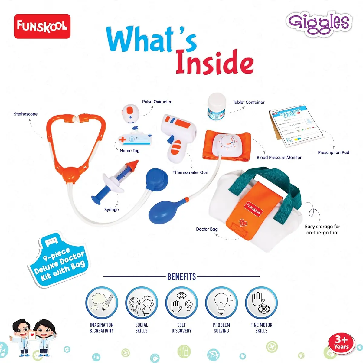 Funskool Giggles Super Doctor Playset Kids Pretend Role Play Toys For 3+ 2