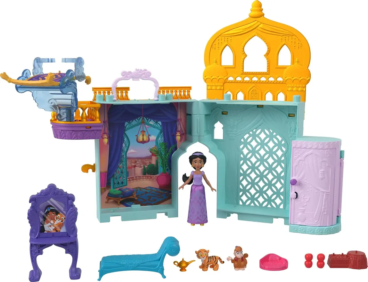 Disney Princess Jasmine Castle Stackable Dollhouse Set With Acessories, Inspired By Disney's "Aladdin" Movie 1