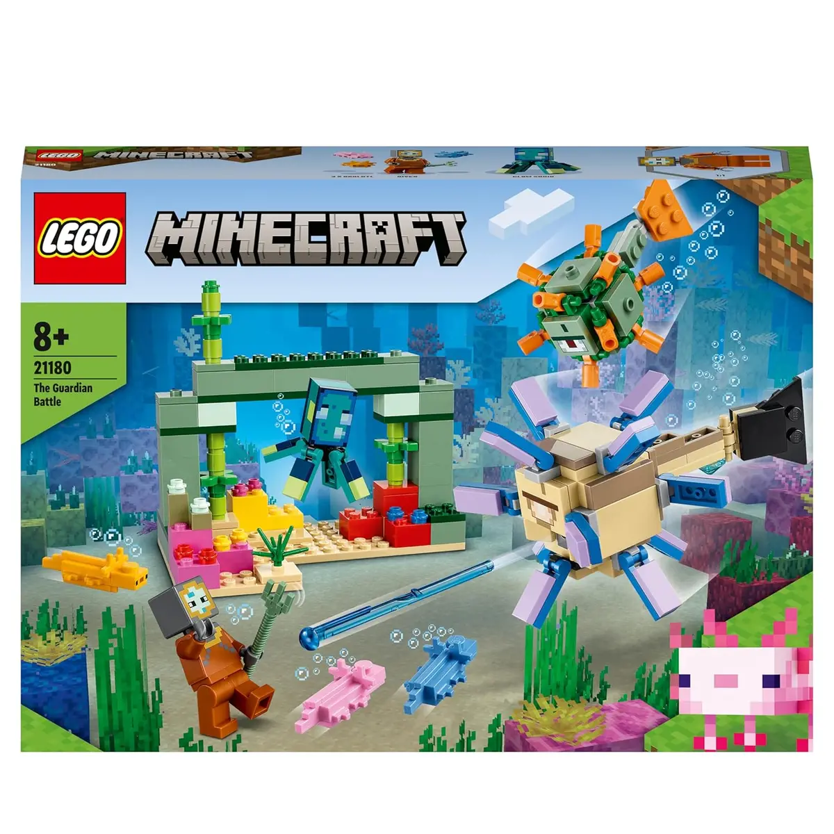 Lego Minecraft The Guardian Battle Toy Building Kit For Ages 8+ 1