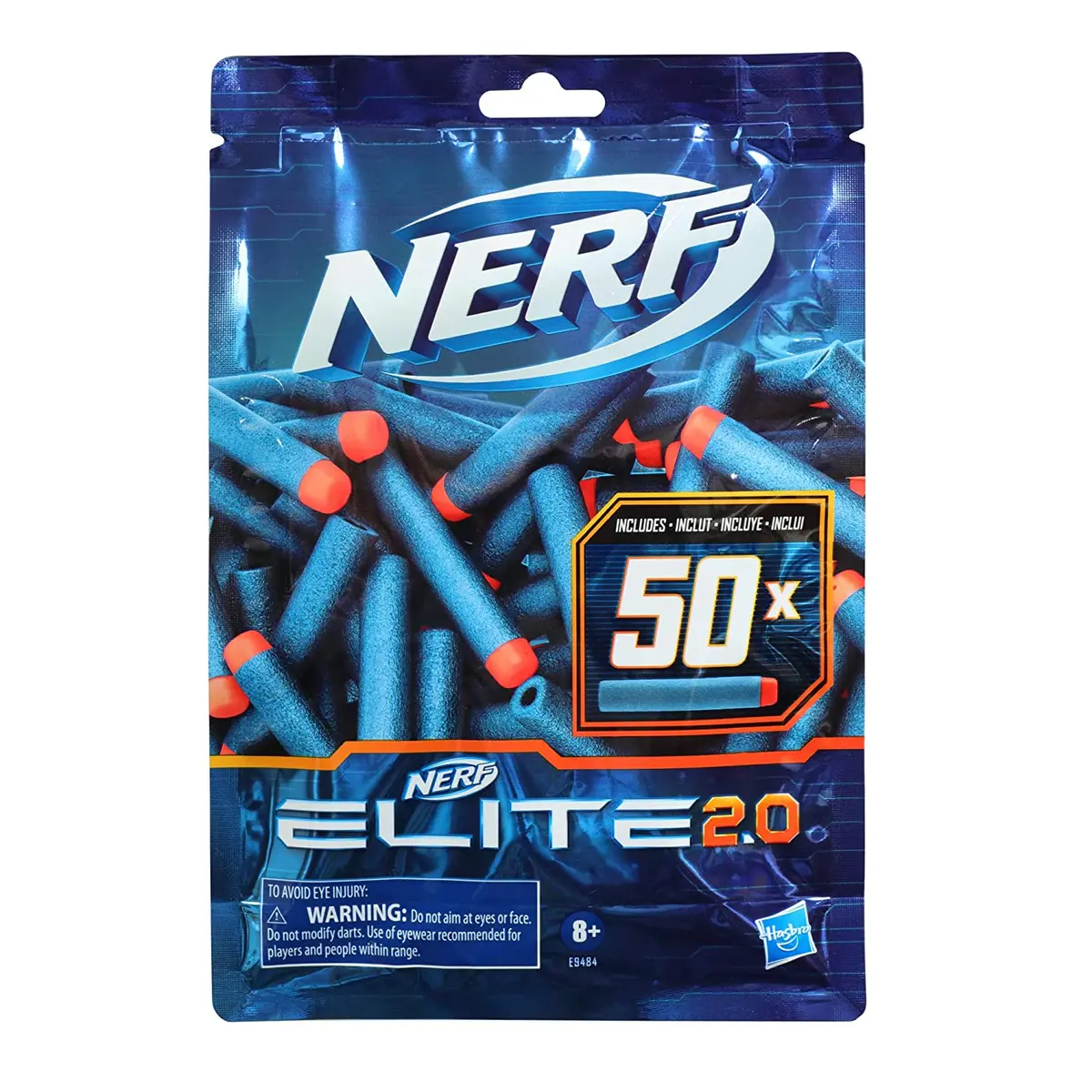 Nerf Elite 2.0 50-Dart Refill Pack, 50 Official Nerf Elite 2.0 Foam Darts,Compatible With All Nerf Blasters That Use Elite Darts 1
