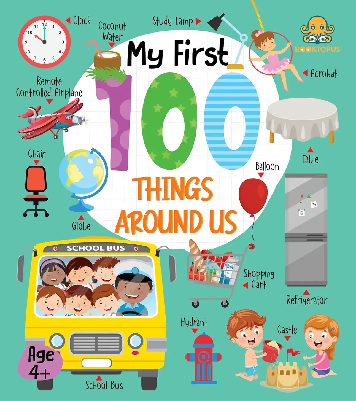 Booktopus Board Book - My First 100 Things Around Us - Early Learning Picture Books For Kids 4+ 1