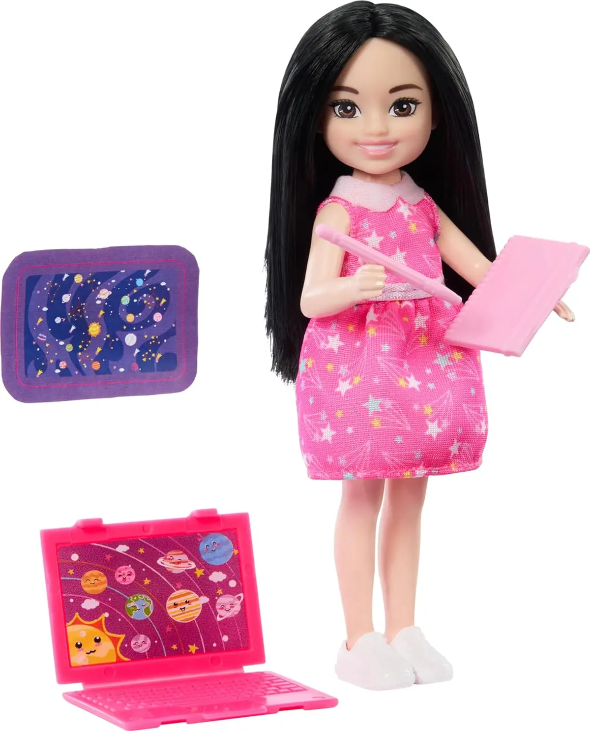 Barbie Toys, Chelsea Doll & Accessories Astronomer Set, Career Brunette Small Doll With 5 Science-Themed Pieces Including A Telescope 1