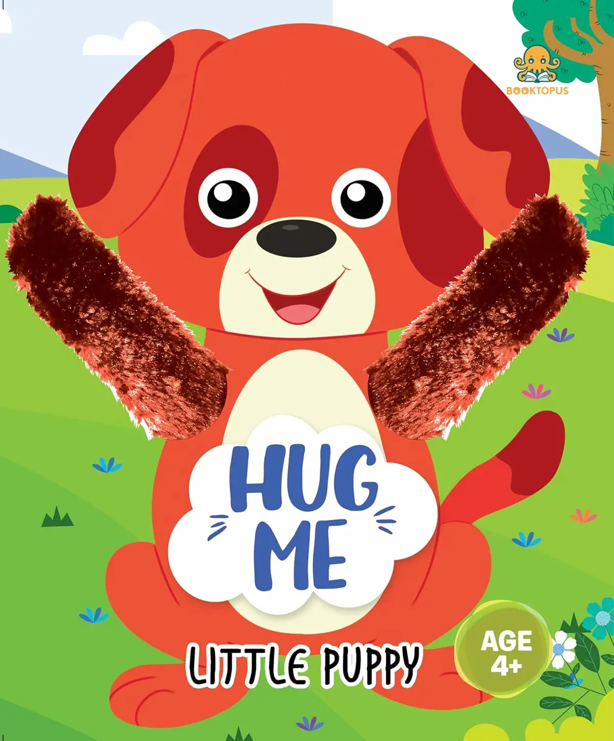 Booktopus Hug Me Hand Puppet Board Book - Little Puppy Interactive Bedtime Story With Soft Arms - Early Learning Books For Kids 4+ 1