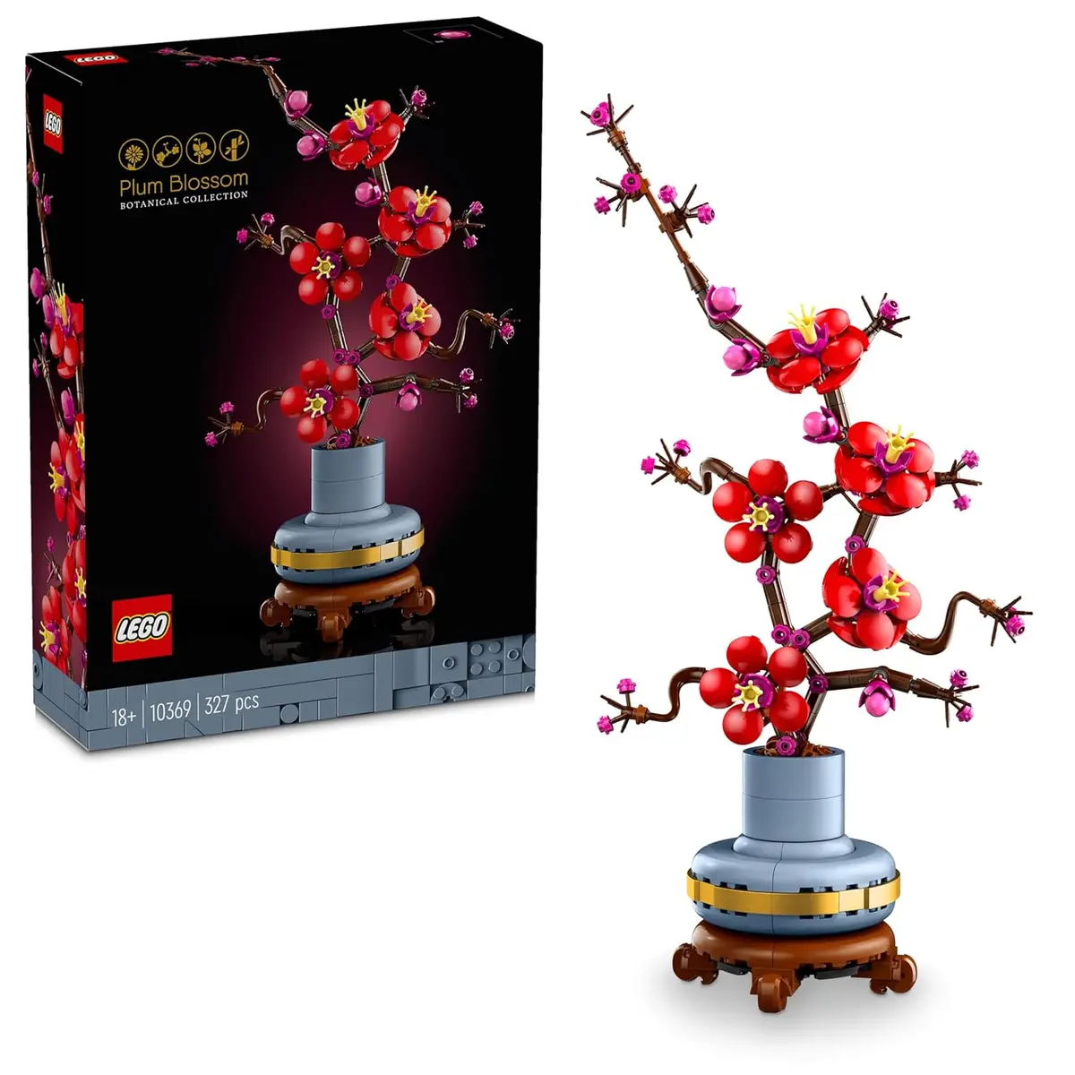 Lego Icons Plum Blossom Flower Decor Building Kit For Ages 18+ 1