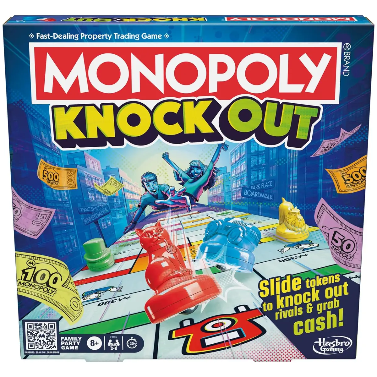 Monopoly Knockout 2-8 Players Fun Family Board Game For Kids And Adults Ages 8+ 1