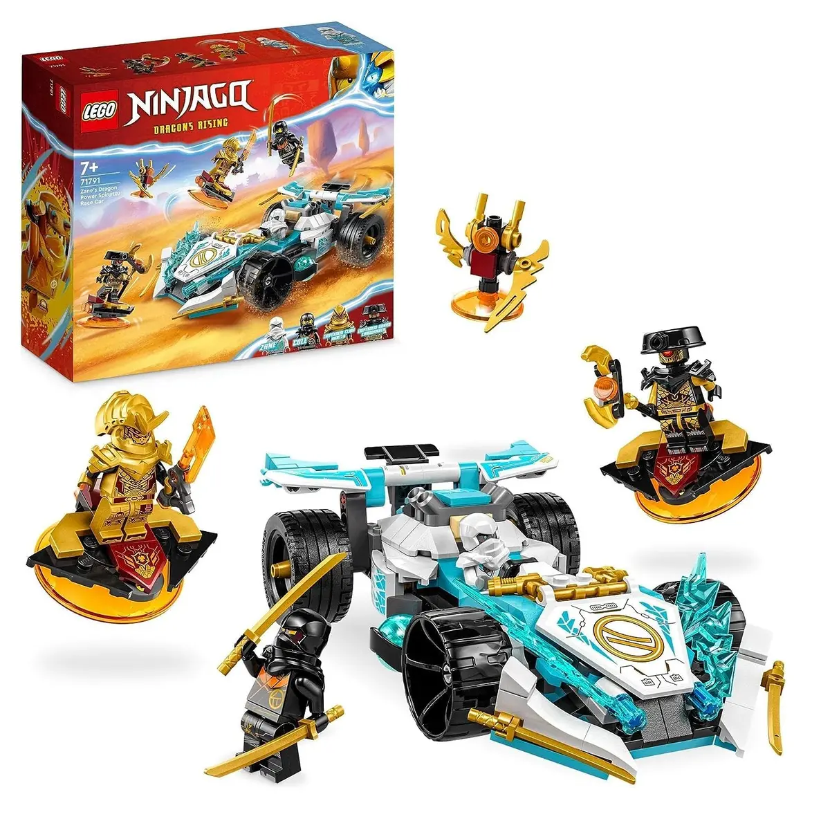Lego Ninjago Zane’s Dragon Power Spinjitzu Race Car Building Kit For For Ages 7+ 1