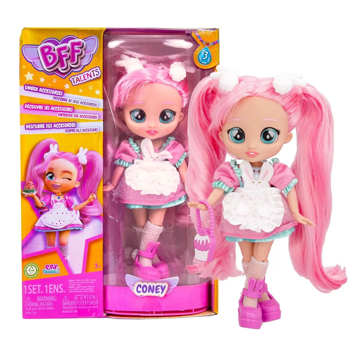 Cry Babies Bff Coney Fashion Doll With Long Hair Including Outfit And Accessories For Ages 3 And Up 1