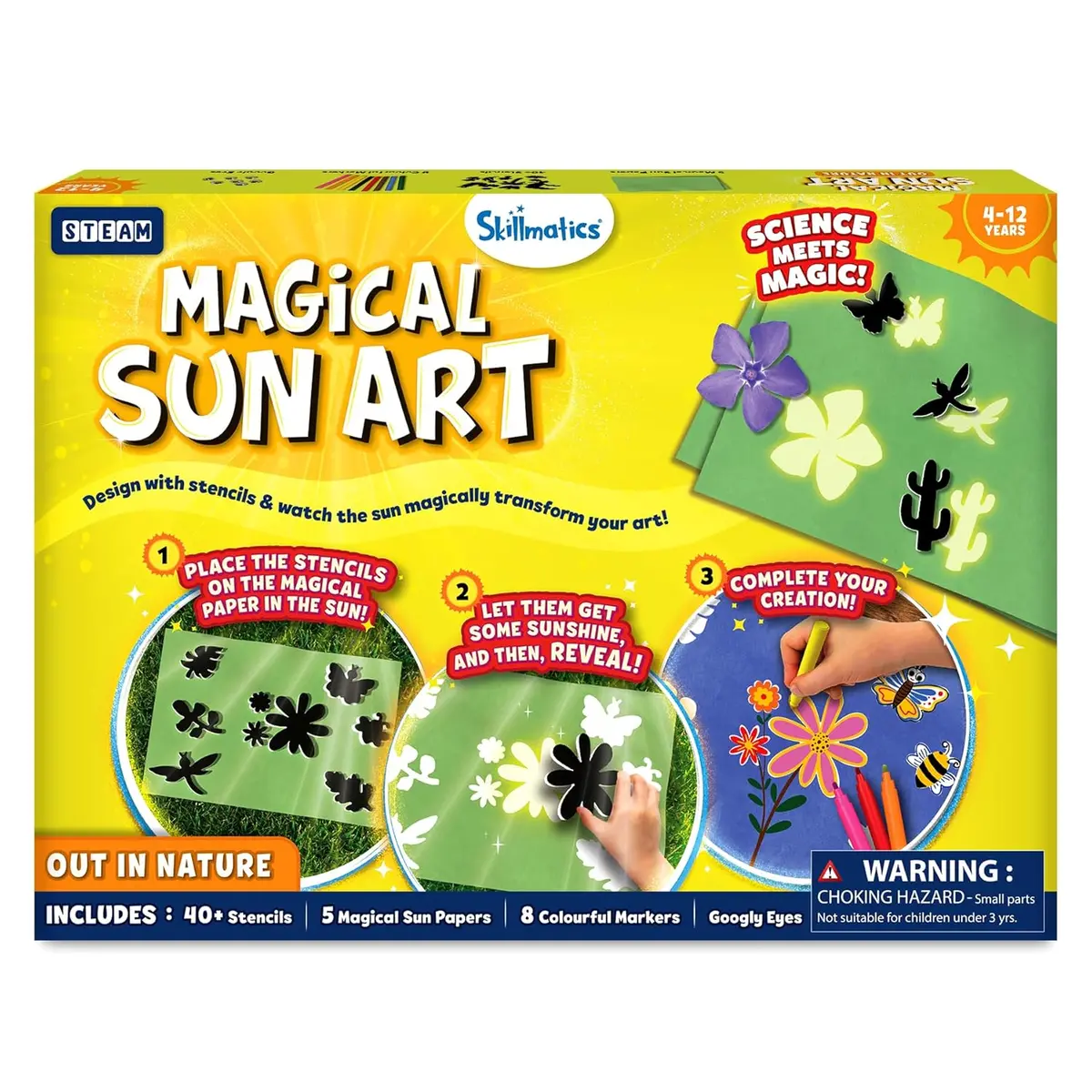 Skillmatics Magical Sun Art Out In Nature Mess-Free Diy Stem Craft Paper Art Kit For Kids Ages 4+ 1