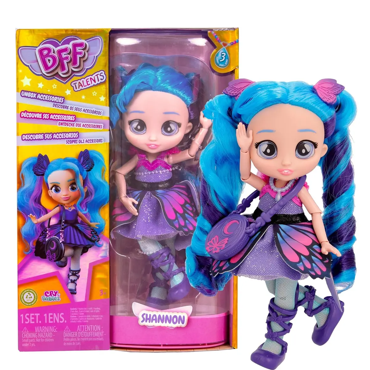 Cry Babies Bff Shannon Fashion Doll With Long Hair Including Outfit And Accessories For Ages 3 And Up 1