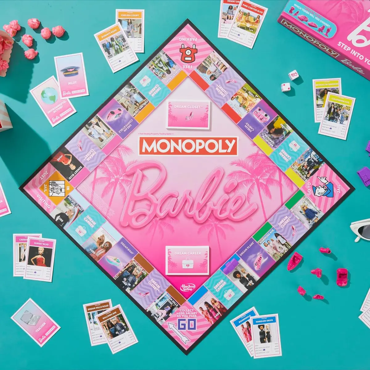 Monopoly Barbie Edition 2-6 Players Fun Family Board Game For Kids And Adults Ages 8+ 2