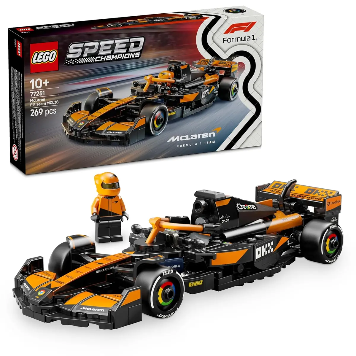Lego Speed Champions Mclaren F1 Team Mcl38 Race Car Building Kit For Ages 10+ 1
