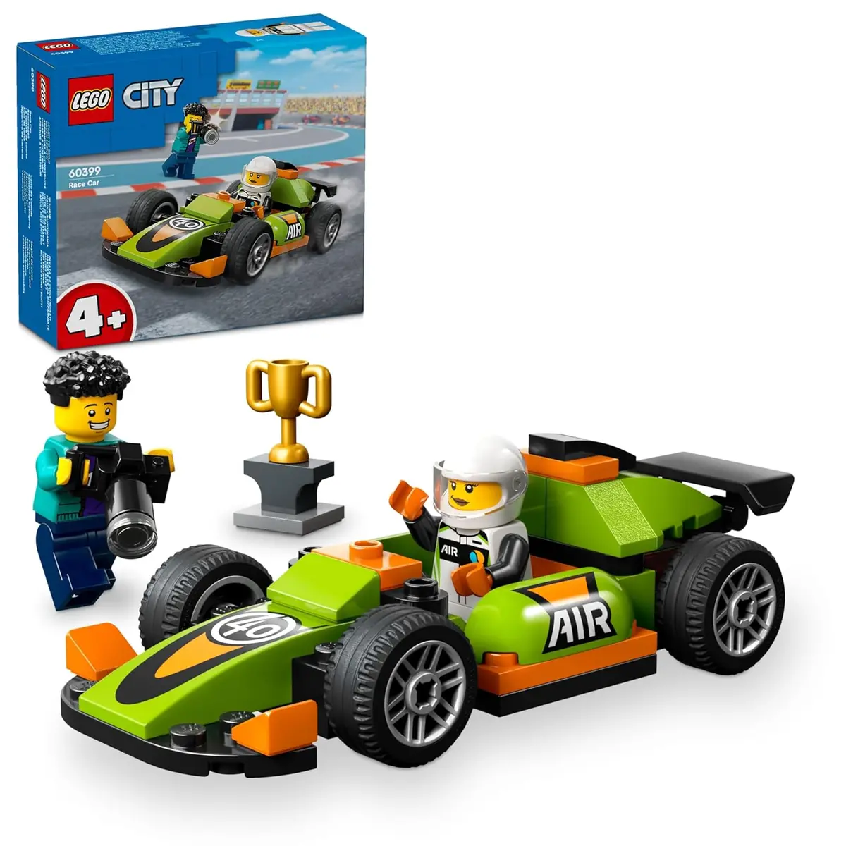Lego City Green Race Car Racing Vehicle Building Kit For Ages 4+ 1