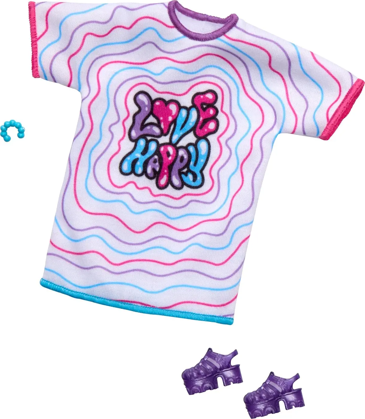 Barbie Doll Clothing, Fashion Pack With Oversized T-Shirt Dress & Accessories 1