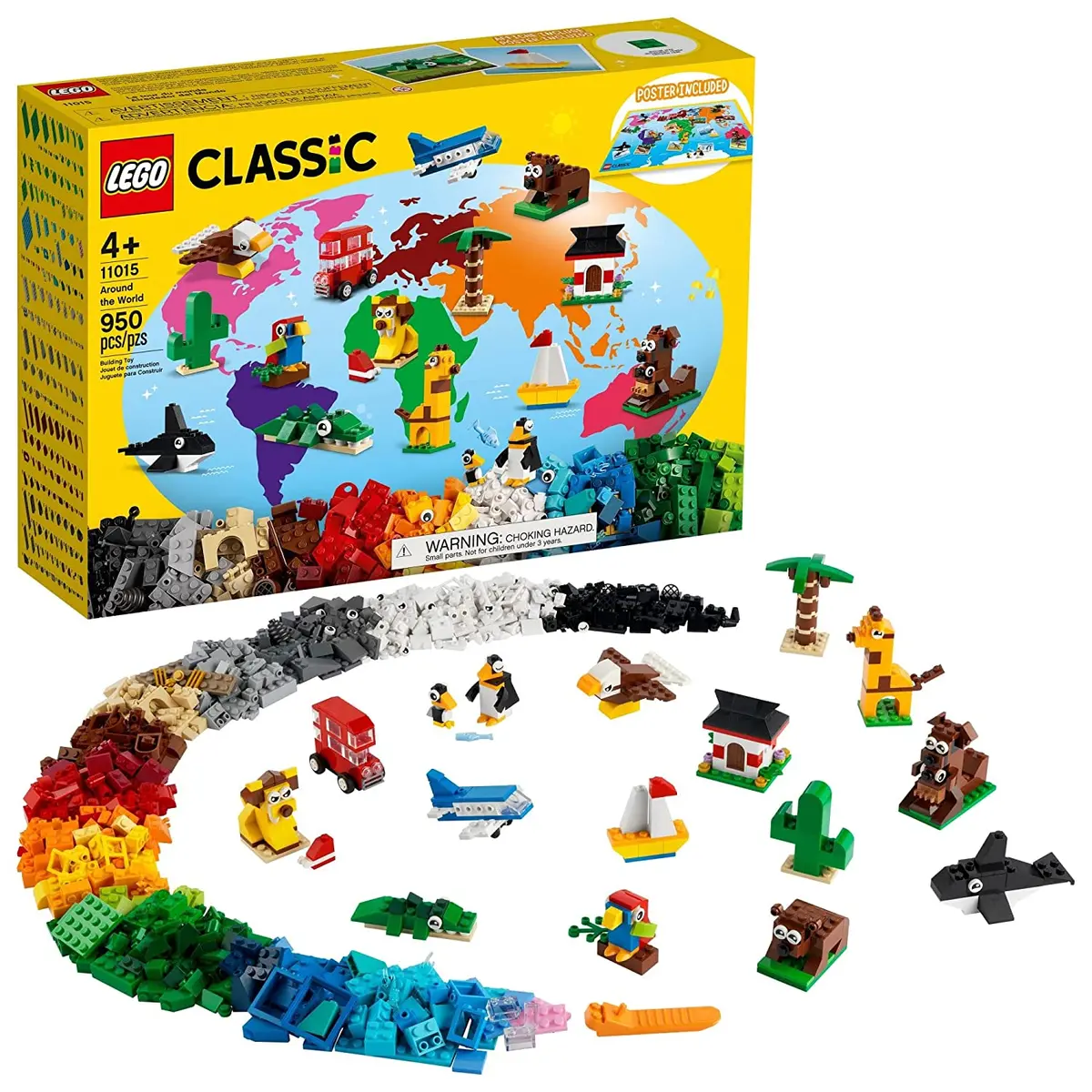 Lego Classic Around The World With 15 Buildable Animal Figures Building Kit For Ages 4+ 1