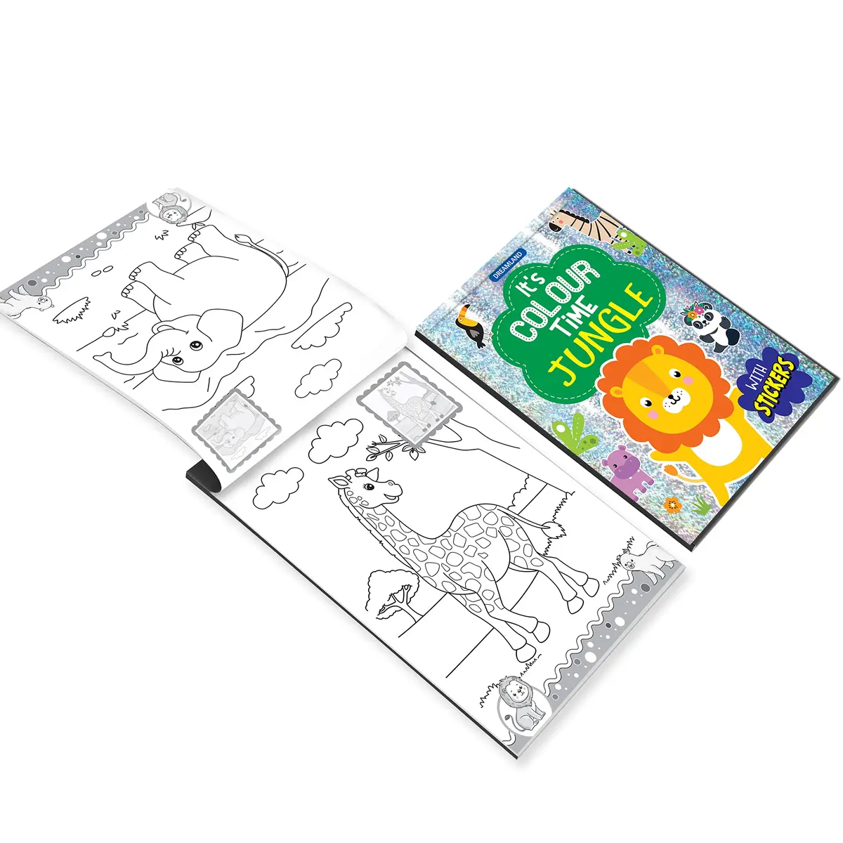 Dreamland Jungle - It's Colour Time With Stickers - An Activity Book For Kids Ages 3+ 2