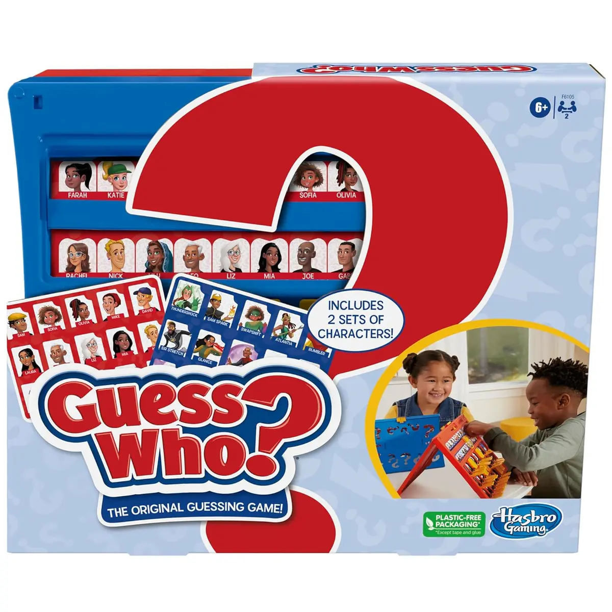 Hasbro Gaming Guess Who? Original, Easy To Load Frame, Double-Sided Character Sheet, 2 Player Board Games For Kids, Ages 6 And Up 1