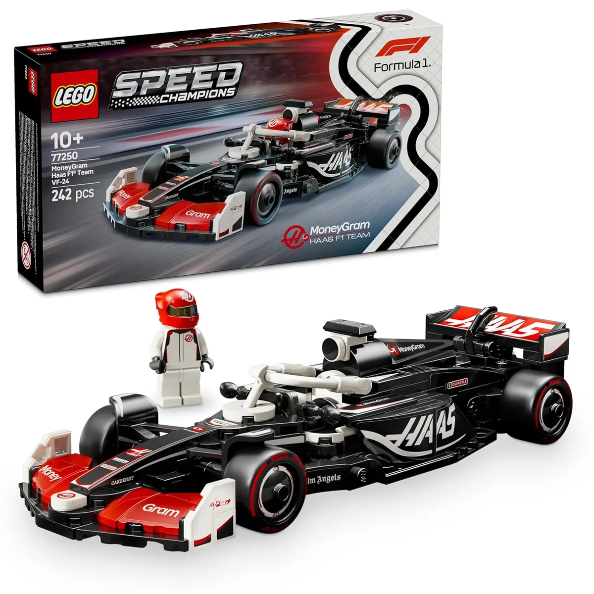 Lego Speed Champions Moneygram Haas F1 Team Vf-24 Race Car Building Kit For Ages 10+ 1