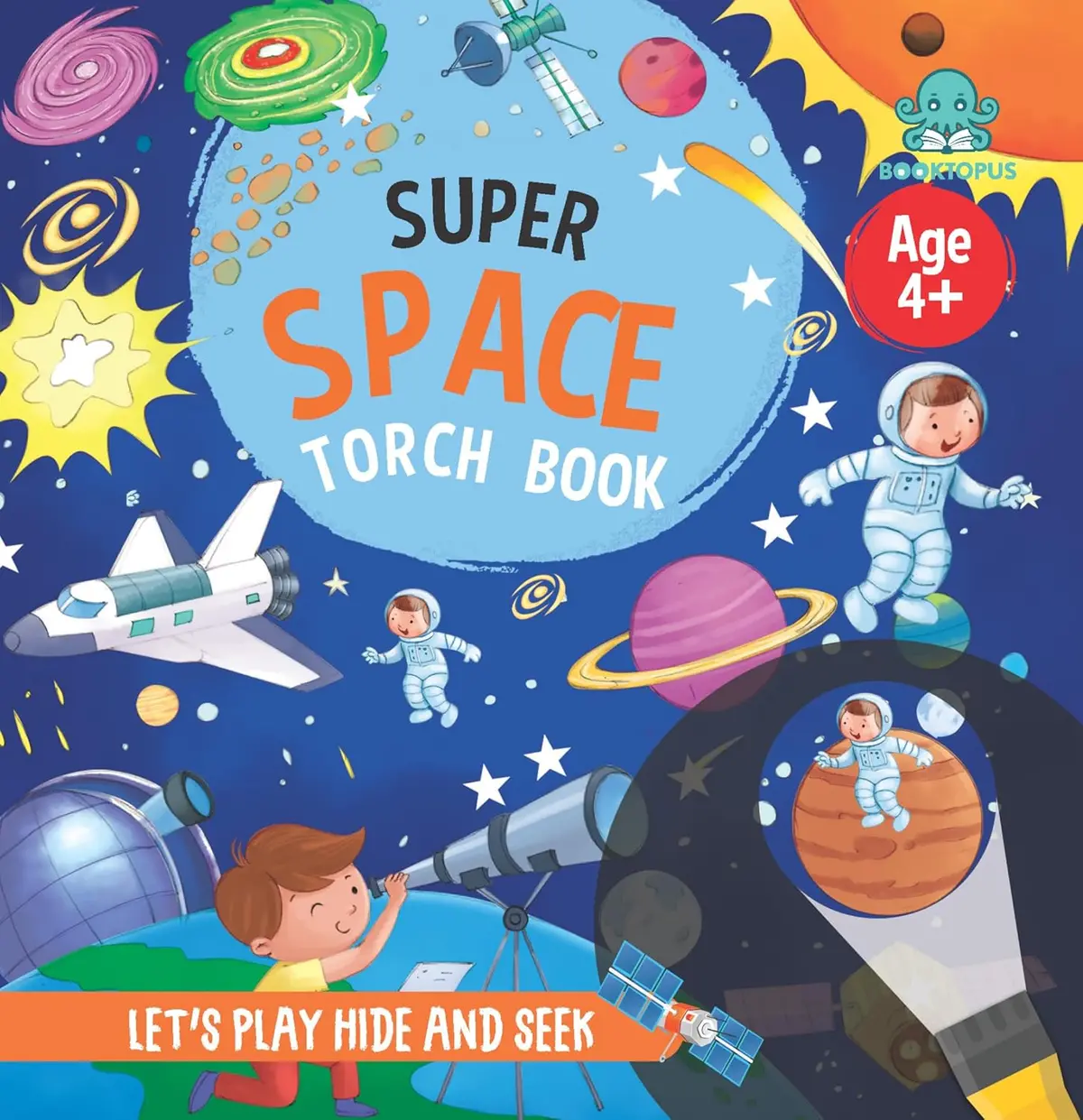 Booktopus Torch Discovery Book - Super Space Hidden Picture Book With Torch - Learning Activity Books For Kids 4+ 1