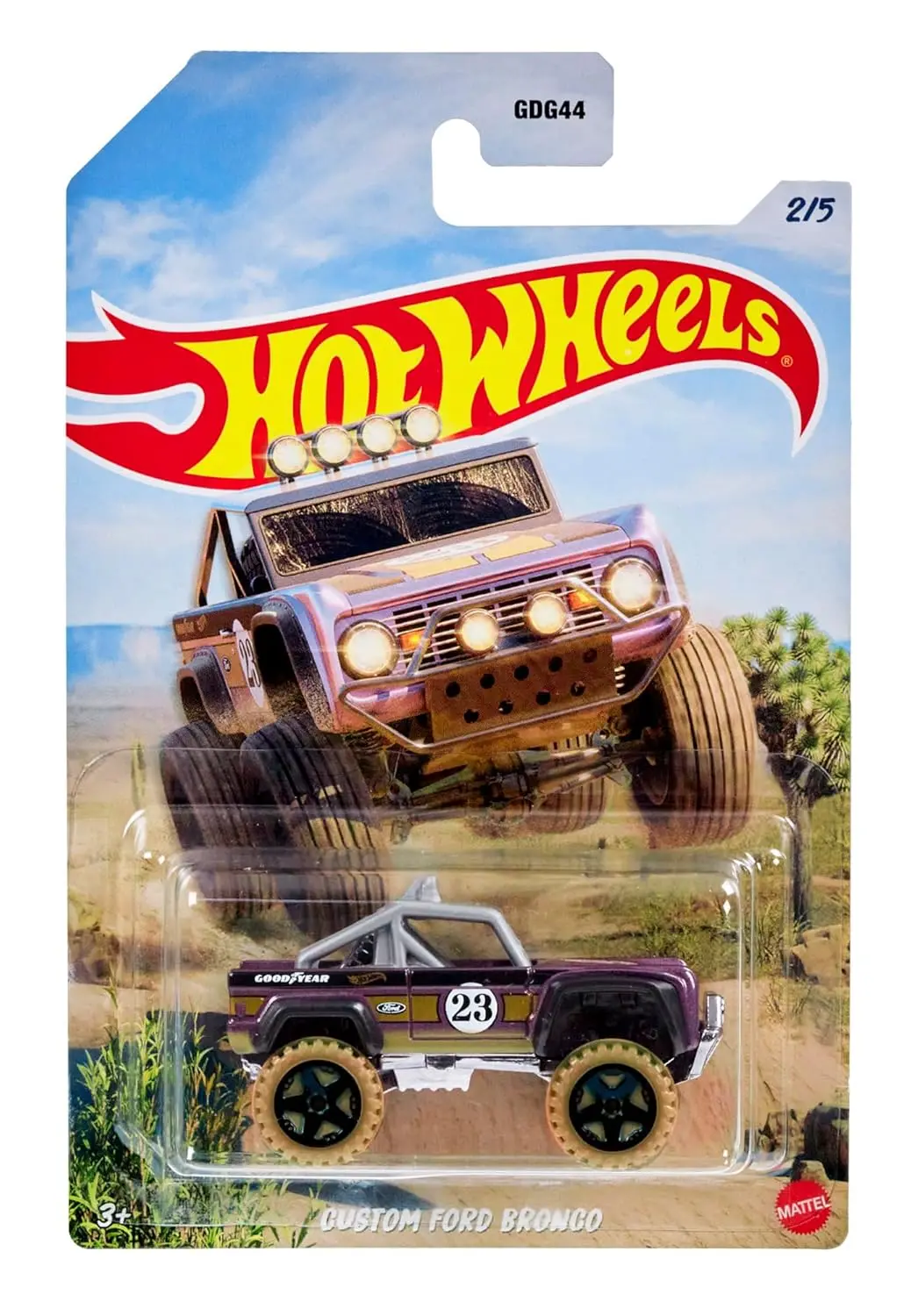 Hot Wheels Desert Rally Racing Series Custom Ford Bronco 1:64 Scale Car For Collectors 1