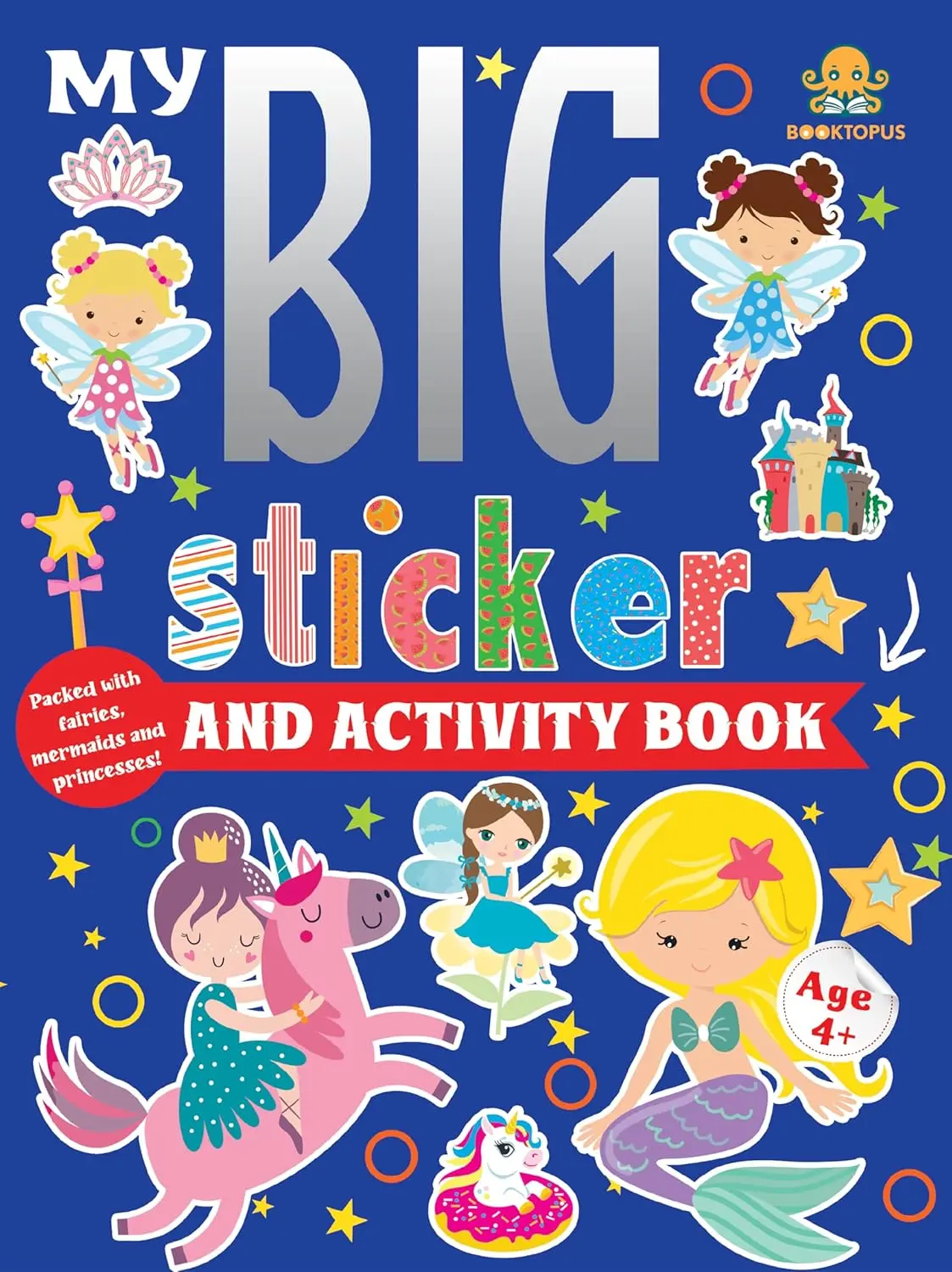 Booktopus My Big Sticker And Activity Book 3 For Kids Ages 4+ 1