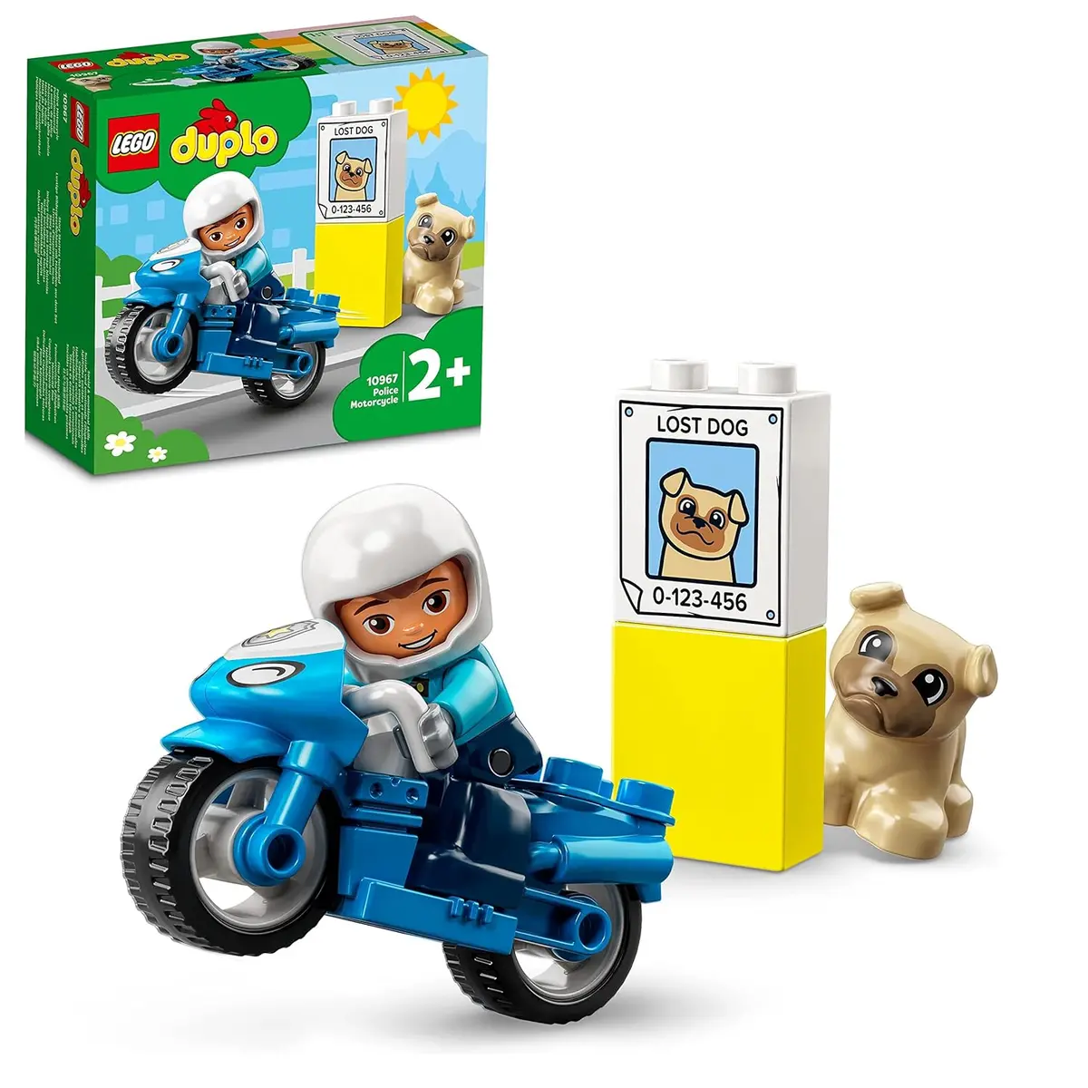 Lego Duplo Police Motorcycle With Police Figurine Building Kit For Ages 2+ 1