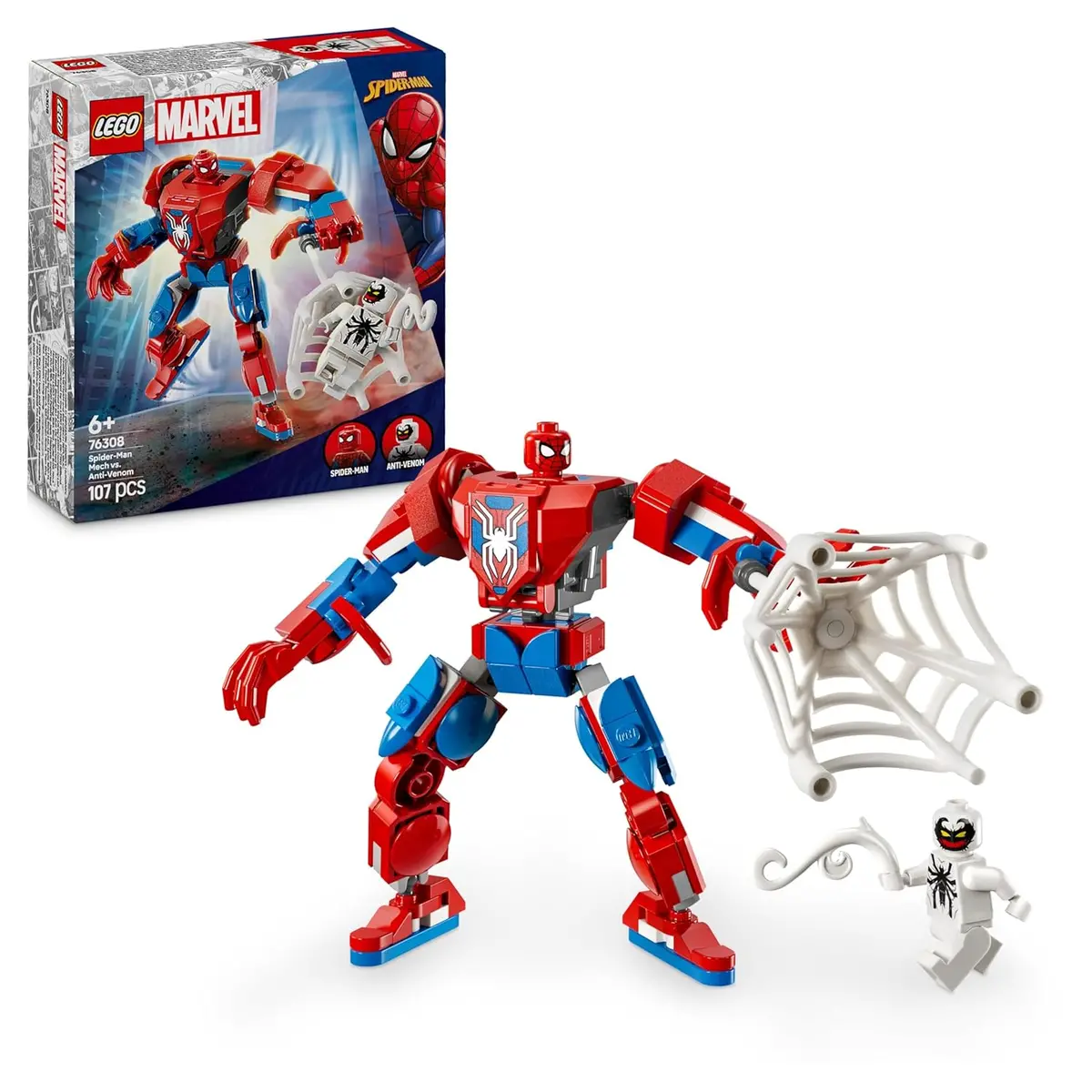 Lego Marvel Spider-Man Mech Vs. Anti-Venom Figure Building Kit For Ages 6+ 1