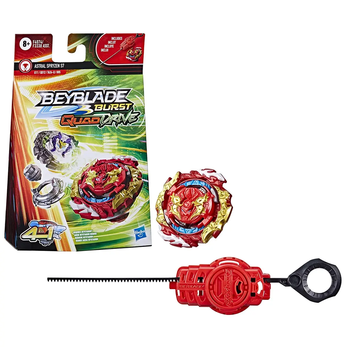 Beyblade Burst Quaddrive Astral Spryzen S7 With Launcher Spinning Top For Kids Ages 8 And Up 1